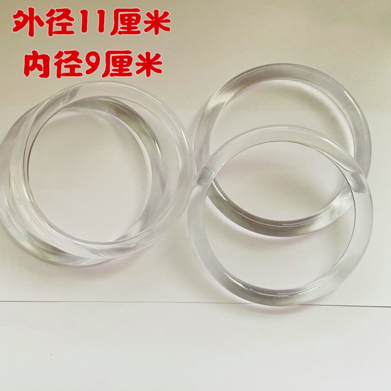 Transparent Ring-Shaped Shell Bag with Woven Round Handle, Handmade Bag with Handle Ring