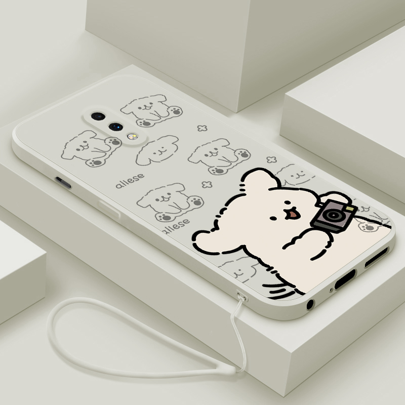 Suitable for Oneplus 7 Phone Case 7t New Model Oneplus7Pro Liquid Silicone Soft Case 7Tpro for Men and Women Por Oneplus 6 Full Lens Protection Anti-Drop 1+5t Protective Cover Cartoon Cute Photo Dog