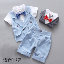 2 Baby suit suit summer boom 1 - 3 years old baby nails 4 boy birthday flower dress angio 5