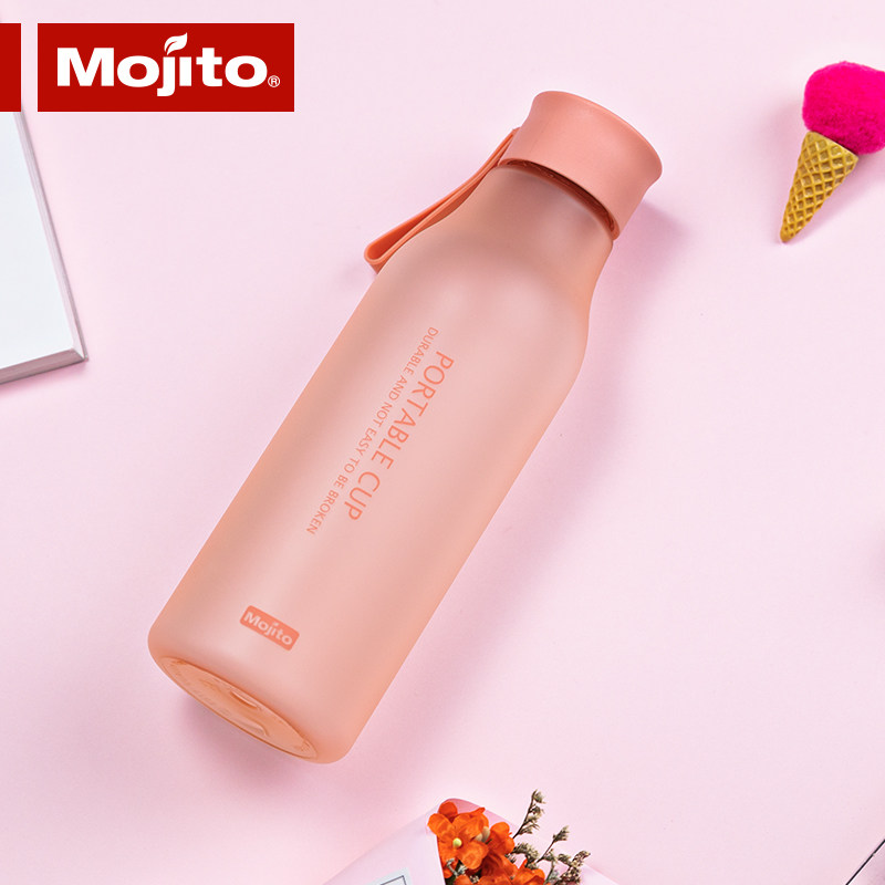 Mojito water cup portable cup male and female students plastic accompanying cup creative water bottle leak-proof sports bottle