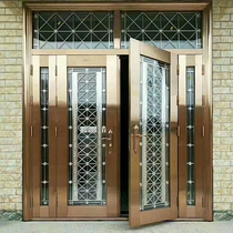 304 stainless steel door Chinese villa door double door stainless steel security door