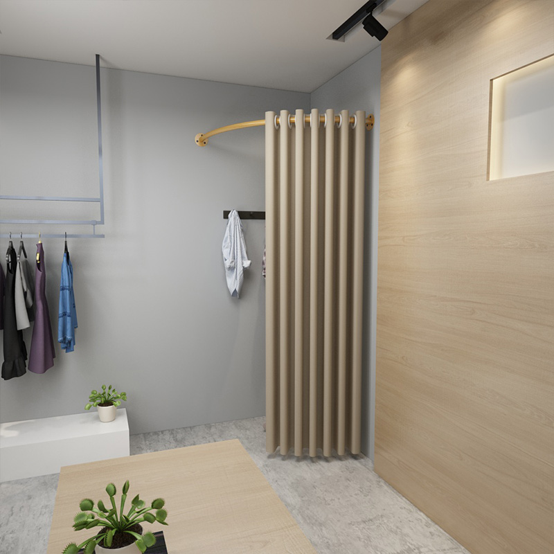 Clothing Shop Touchdown Door Curtain Cloakroom Partition Curtain Iron Art U Semicircle C Shaped Support Corner Wall Corner Window Curtain Rod-Taobao