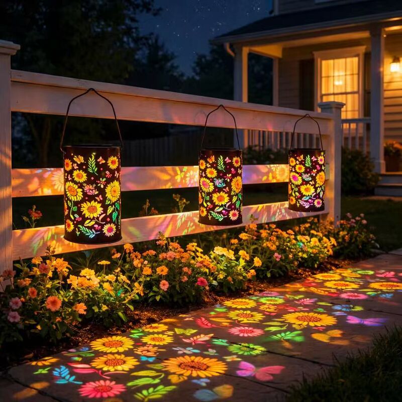 Solar Garden Light Sunflower Hollow Projection Light Outdoor Camping Atmosphere Light High-End Waterproof Garden Decoration Solar Garden Light Sunflower Hollow Projection Light Outdoor Camping Atmosphere Light High-End Waterproof Garden Decoration