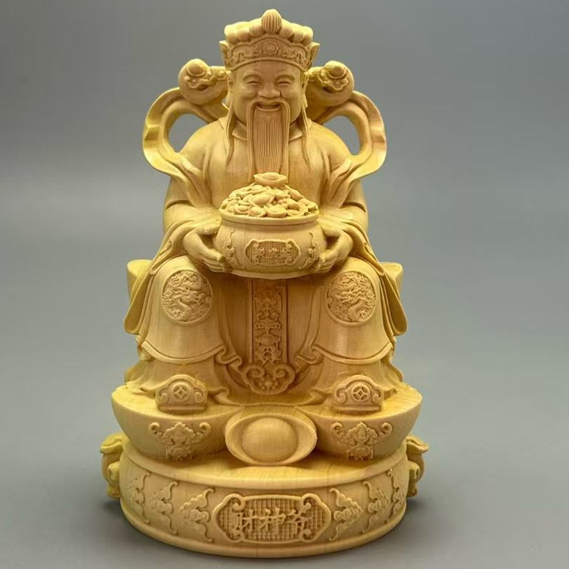 木雕秽迹金刚高12寸黄杨木唐密真言宗佛堂摆件乌枢沙摩明王包邮