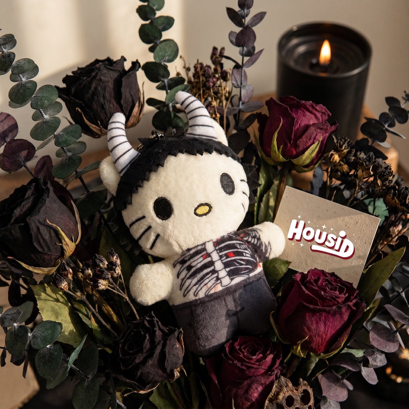 Japanese Housid Rapper Sasi Hello Kt Bag Pendant Plush Doll Keychain Birthday Gift