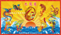 Sanbao Foyuange Xianjiatang Single Feng Shui Painting (Jiufeng Picture) Size can be customized Jiufengling HD design