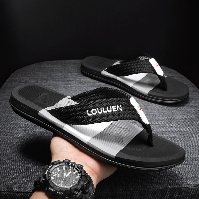 Men's Outdoor Slippers ins Trendy Summer Men's Non-Slip Anti-Odor Sports Sandals Vietnamese Beach Popular Flip-Flops
