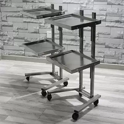 Japanese hair salon stainless steel cart hairdressing tool car folding tool salon special Net red ironing tool cart