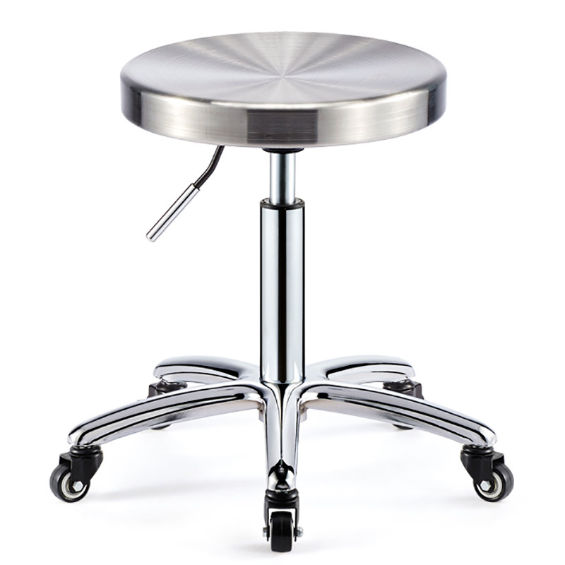 Superior All Stainless Steel Large Bench Beauty Hair Salon not caramelize Beauty hair chair Swivel Rationel Shop Chair Beauty Hair Round Stool