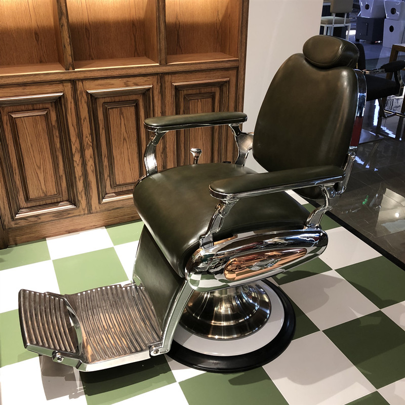 Yalong high-end export hair salon barber chair can put down men's retro oil head chair hair salon haircut chair