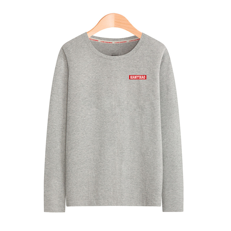 Áo thun cotton nam 100% size lớn cộng với phân bón để tăng độ rộng cho áo thun cổ tròn mặc quần áo mùa thu nam và áo khoác mùa đông quần áo nam đẹp