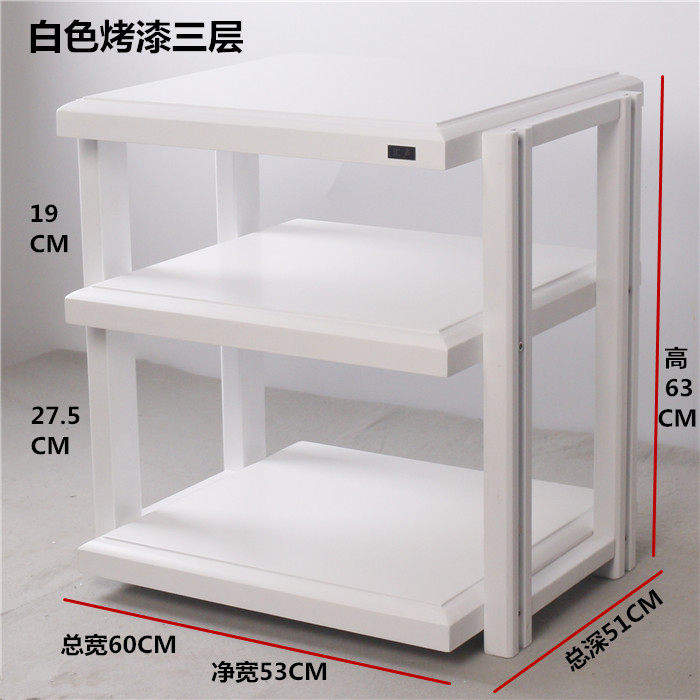 New power amplifier rack European cinema Hi-fi sound three or four-layer power amplifier cabinet solid wood white equipment rack