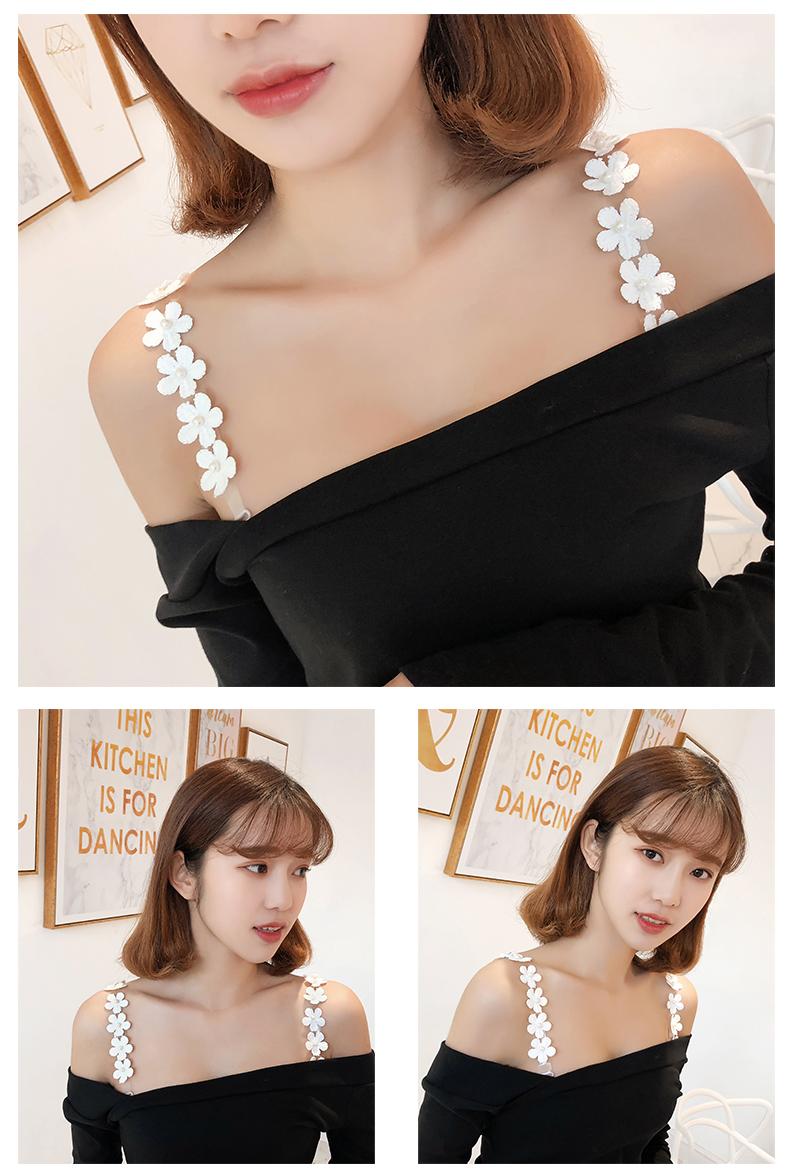 Mùa hè mới đồ lót ren dây đeo vai trong suốt vô hình vành đai trượt không dấu phụ nữ dây quai áo lót