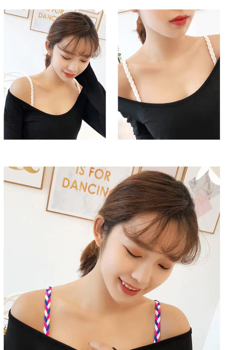 Hàn Quốc handmade xoắn đôi dây đeo vai đàn hồi dây đeo vai gợi cảm phụ kiện đồ lót chống trượt với một dây đeo lưng áo ngực đẹp dây áo hoodie