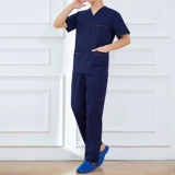 Хлопковая униформа врача для работы, раздельный комплект, в корейском стиле, короткий рукав, для салонов красоты