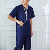 Хлопковая униформа врача для работы, раздельный комплект, в корейском стиле, короткий рукав, для салонов красоты