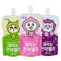 Малайзия импортировал Zek 蒟蒻 Juice Jelly 130g яблочный виноград Белый персиковый сок может сосать закуски с пудингом