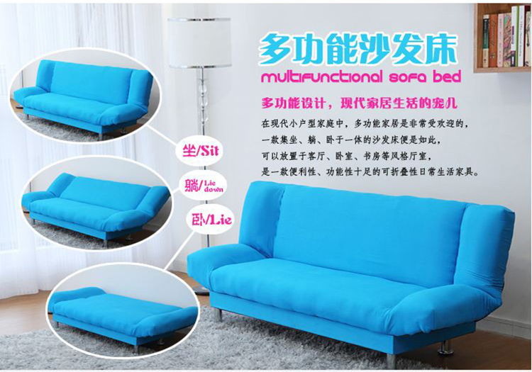 Có thể gập lại hiện đại sofa nhỏ gọn căn hộ nhỏ giường 1,5m Single Double đa chức năng kép sử dụng vải gỗ 1,8 - Ghế sô pha ghế sô pha