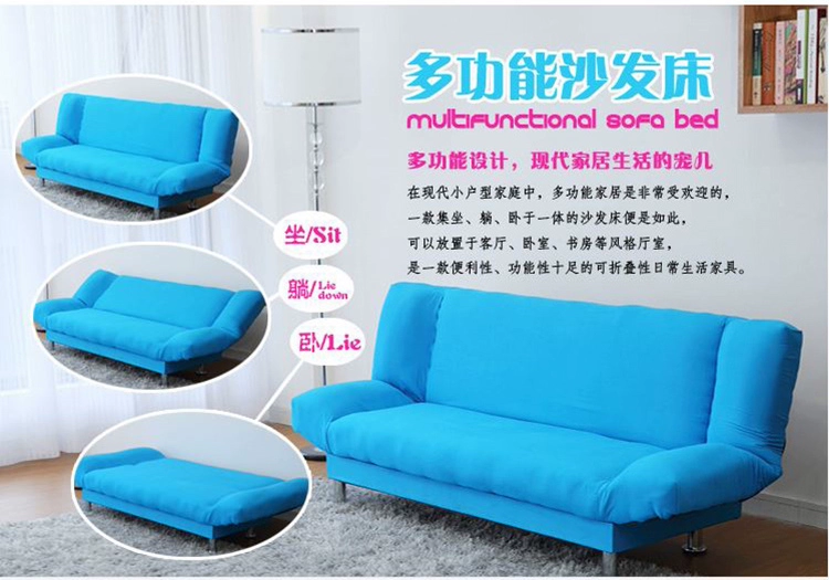 Có thể gập lại hiện đại sofa nhỏ gọn căn hộ nhỏ giường 1,5m Single Double đa chức năng kép sử dụng vải gỗ 1,8 - Ghế sô pha