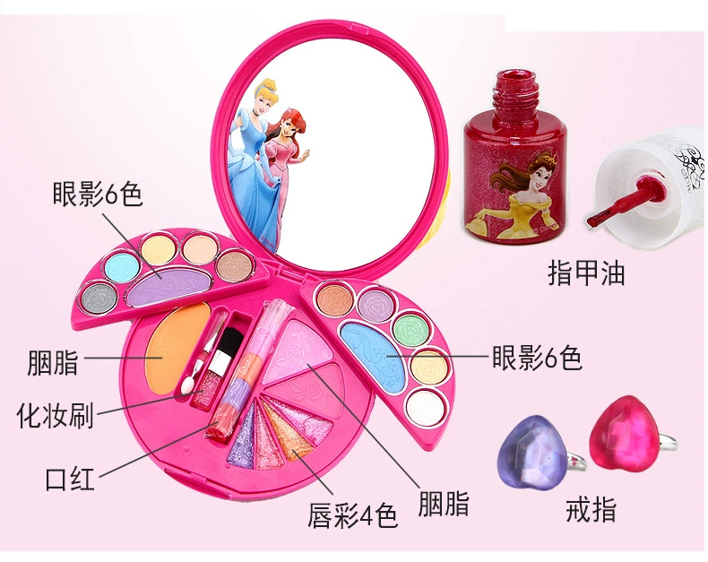 Đồ chơi trẻ em Disney không độc hại hộp đồ chơi trang điểm chơi công chúa cho bé gái 7-10 tuổi công chúa búp bê