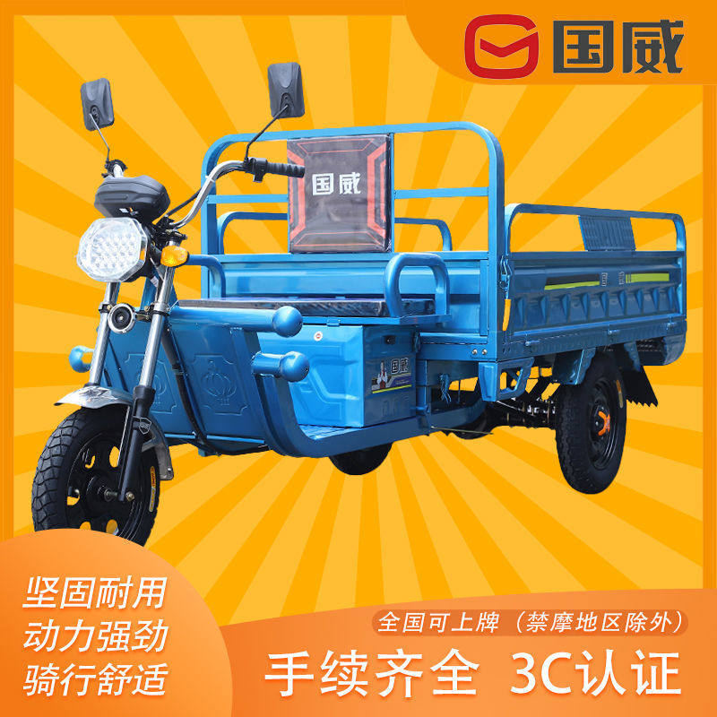 Электрический трехколесный велосипед Guowei truck load king adult pull cargo express car stall новый бытовой сельскохозяйственный аккумуляторный автомобиль Изображение 1