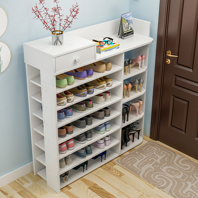 Length 68 99 width 22 22 78 78 94106c m imitation solid wood shoe rack Easy shoe cabinet dust containing cabinet Brief approximately white