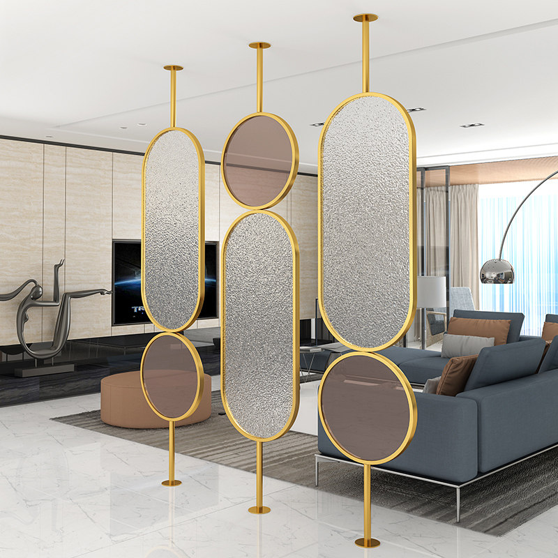 Entrance screen Modern simple household bedroom block net red decoration Changhong glass partition wall Living room rotatable