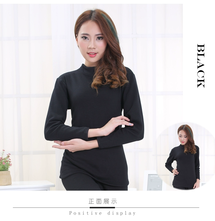 Áo ấm và nhung mỏng nửa cổ cao chải phụ nữ trung niên đồ lót nhiệt một mảnh áo cánh mùa thu quần áo đáy áo lót mặc vest nữ