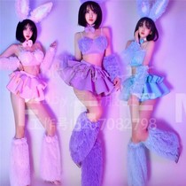 Bar costumes cute bunny girl party pink cute series dance team dance costumes sexy dsgogo suit