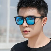 2021 New Polarized Sunglasses Male sunglasses Trend Korean version Driving glasses Fashion square eyes Anti-UV rays