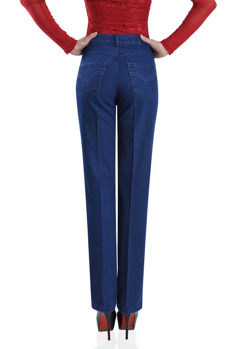 2016 mùa thu và mùa đông mùa xuân và mùa hè trung niên jeans nữ căng denim quần kích thước lớn mẹ nạp cao eo thẳng quần phụ nữ mẫu váy liền cho tuổi 40