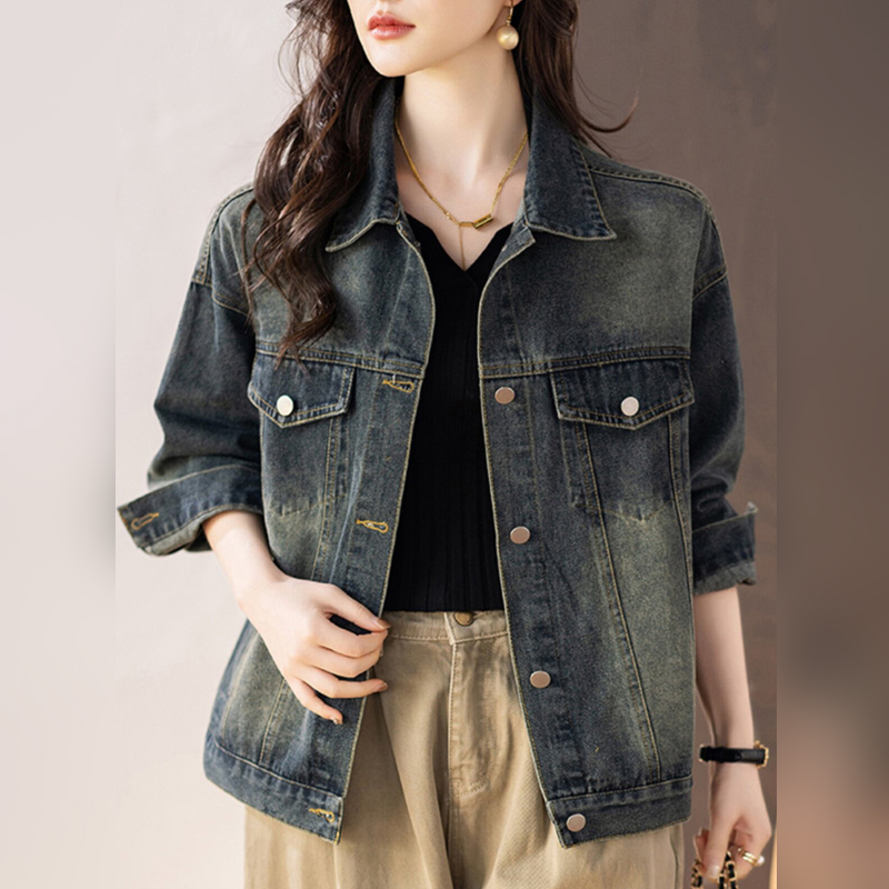 Trendy Denim Jacket for Women, Spring and Autumn 2026 New European Style Hot-Selling High-End Stylish Shirt Trendy Denim Jacket for Women, Spring and Autumn 2026 New European Style Hot-Selling High-End Stylish Shirt