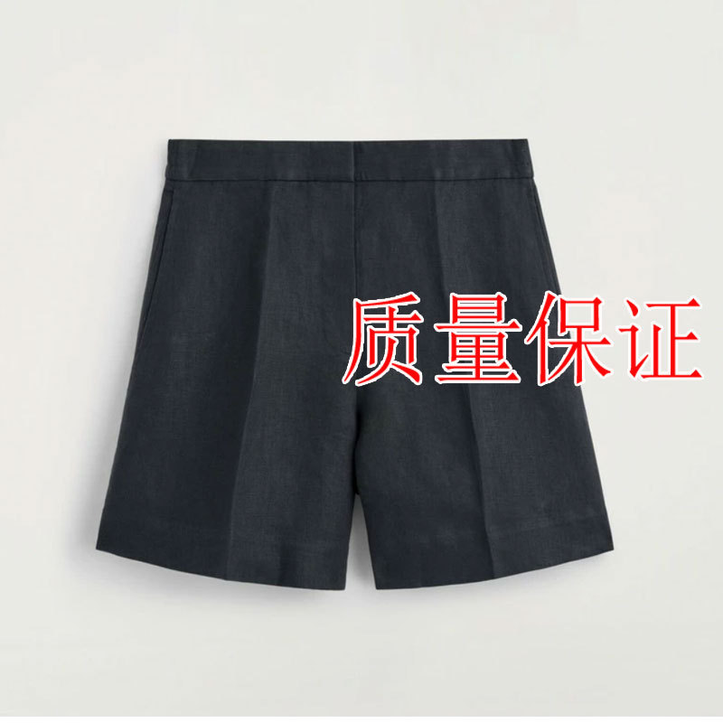 Original Cs Women's Clothing Casual Fit Elastic Waistband Linen Shorts Black 2026 Summer New Product 1262844005 Original Cs Women's Clothing Casual Fit Elastic Waistband Linen Shorts Black 2026 Summer New Product 1262844005