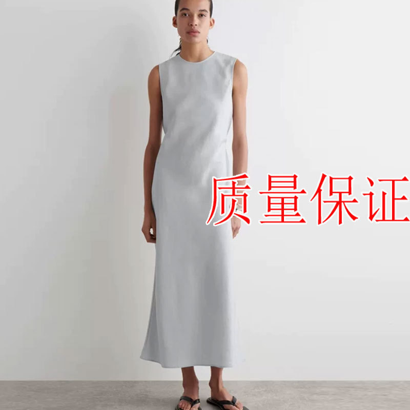 Original Cs Standard Fit Bias-Cut Mid-Length Dress in Steel Blue, 2025 Summer New Product 1271954003