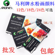 Marley 5ml gouache pigment set Wholesale 12 18 24 color childrens graffiti painting Toner pigment