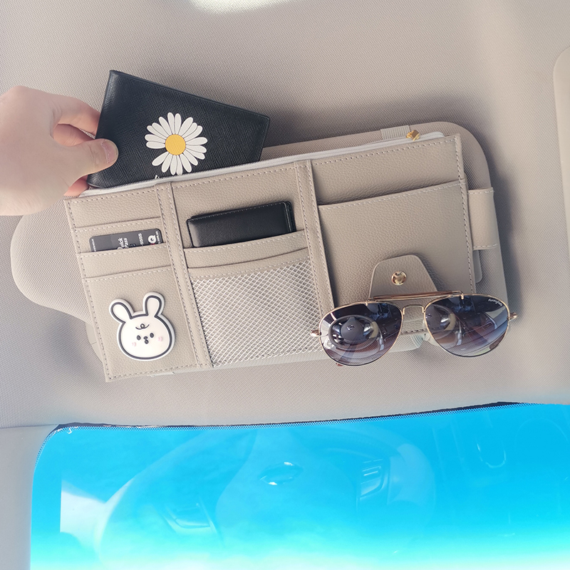 Car Visor Contained Deviner Cute Cartoon Documents Card Bill Clip Vehicular Glasses Clip Multifunction-Taobao