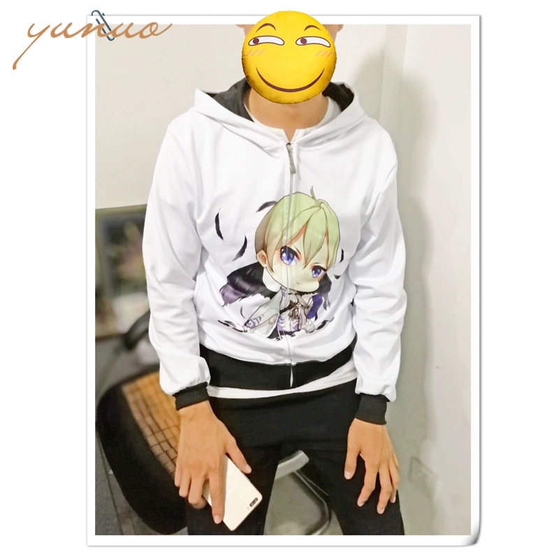 Hình ảnh Clannad tùy chỉnh loạt Okazaki Peng cũng hoạt hình anime xung quanh dây kéo áo len trùm đầu áo khoác cardigan