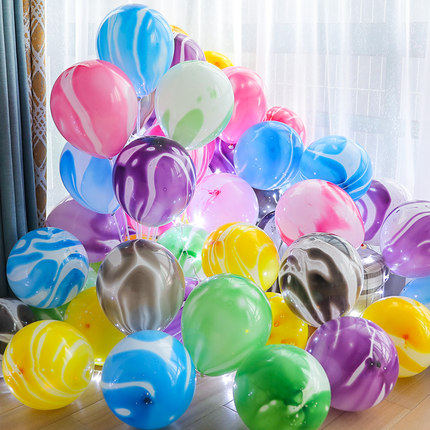 Internet celebrity 10 inch thickened agate cloud balloon wedding celebration creative wedding room supplies decoration children's birthday arrangement