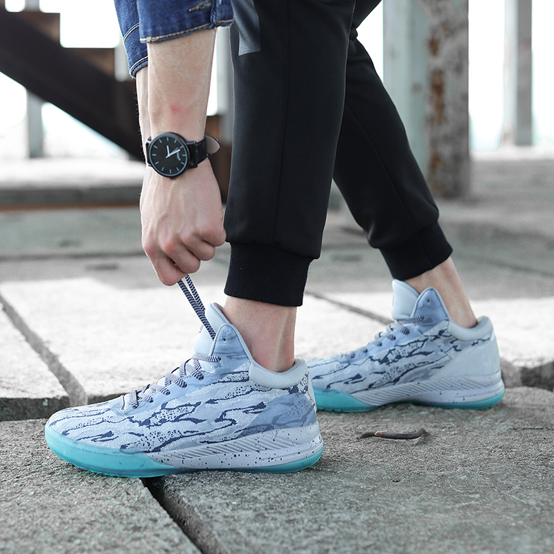 Everson men's shoes 2022 spring new camouflak anti-wear, light and breathable children's war boots basketball shoes