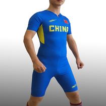 National team track and field uniform 100-meter relay one-piece sprint suit Chinese team relay tights order LOGO