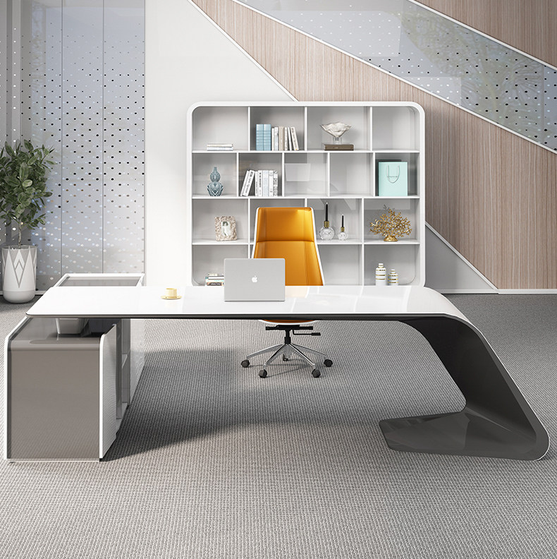 Painted boss desk simple modern president desk light luxury executive desk atmosphere manager desk custom hot sale