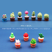 Cactus simulation fleshy combination small potted diy resin accessories Over the house creative moss micro landscape ornaments