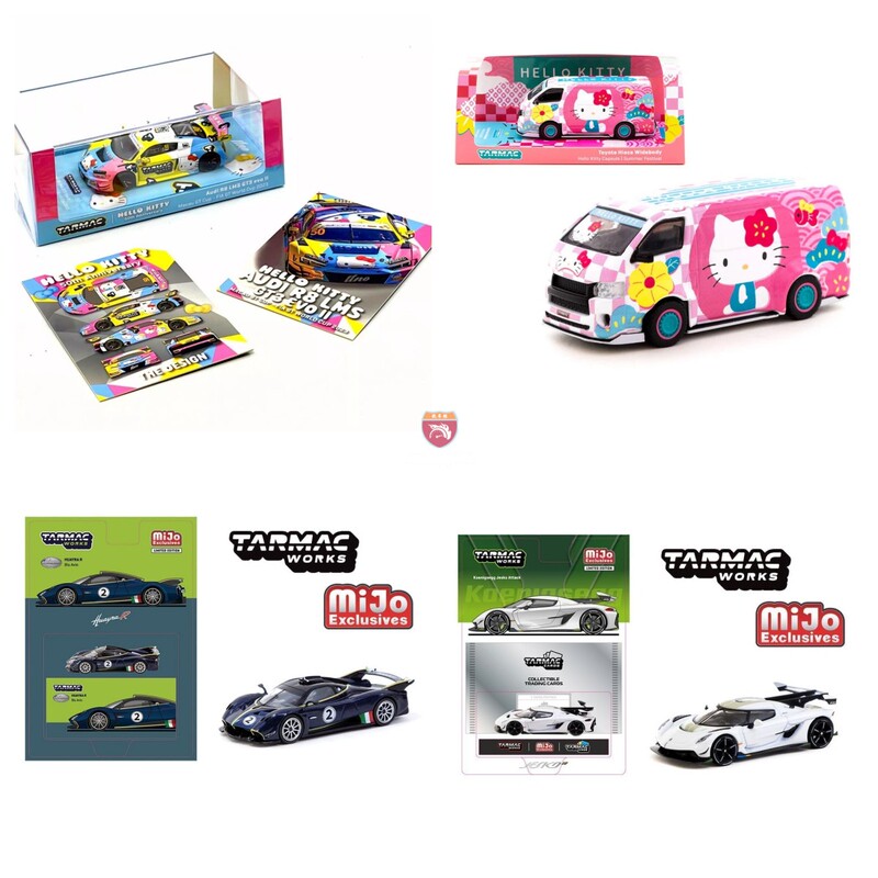 Tw 1:64 Toyota Hiace Audi R8 Hello Kitty Koenigsegg Pagani Huaya