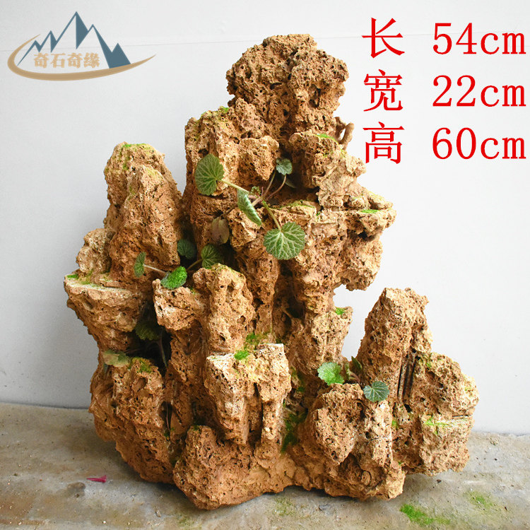 中型吸水石上水石石头观赏石鱼缸造景装饰庭院假山水锈石山水盆景-淘宝网