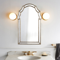 European style do old bathroom mirror wall bathroom mirror living room decorative mirror porch sink sink wall-mounted vanity mirror