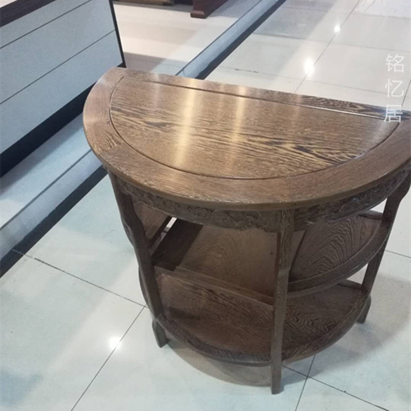 Đồ nội thất gỗ gụ Cánh gà châu Phi nửa mặt trăng nền tảng gỗ rắn hình bán nguyệt bàn cho bàn bên bàn - Bàn / Bàn bàn ghế gốc cây