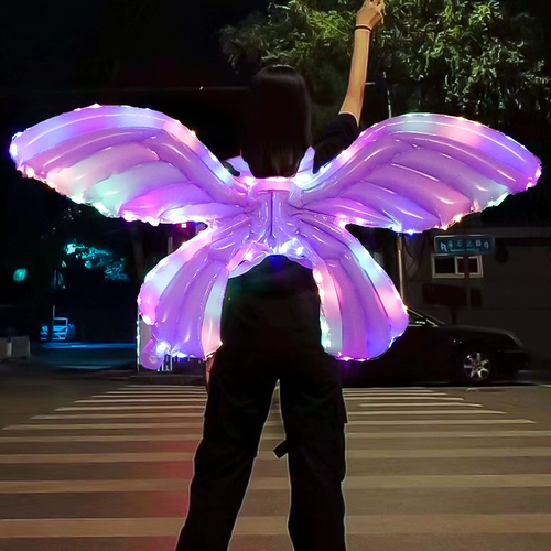 Бабочка крыла воздушного шарика Оптовый ночной рынок, толкающая детское плохое бэк -обратное сетевое красное ангел пустой бобо паровой мяч