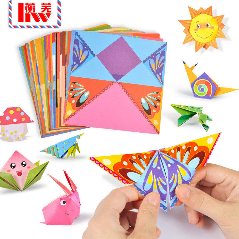 Children Handmade Fold Paper 3-6-8 Year Old Kindergarten Diy Cut Paper Fun Color Paper Three-dimensional Creative Toy Puzzle Aids-Taobao