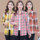 Весенне-осенняя новая клетчатая рубашка большого размера для женщин среднего и пожилого возраста в западном стиле, куртка с отворотом для мамы, хлопковая рубашка mini 2