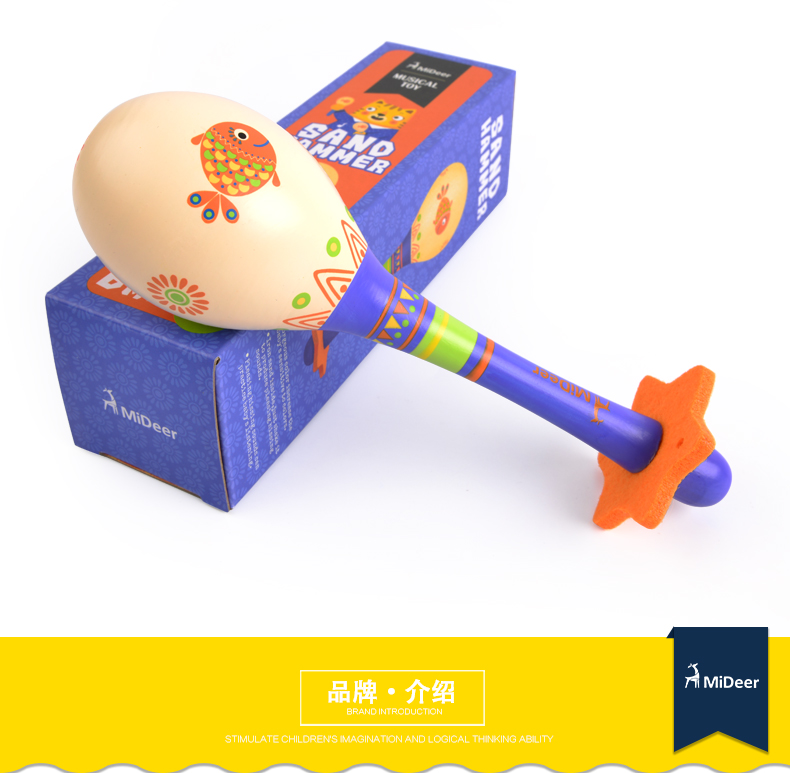 Mideer bé hươu nhạc bé giác ngộ đồ chơi trẻ em cát bóng búa búa thổi giáo dục sớm 6-12 tháng shop đồ chơi